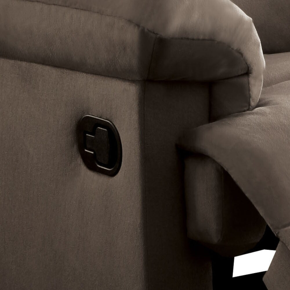 Fauteuil inclinable en tissu tissé marron clair