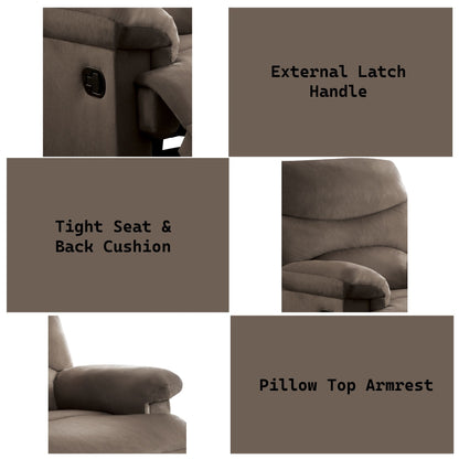 Fauteuil inclinable en tissu tissé marron clair