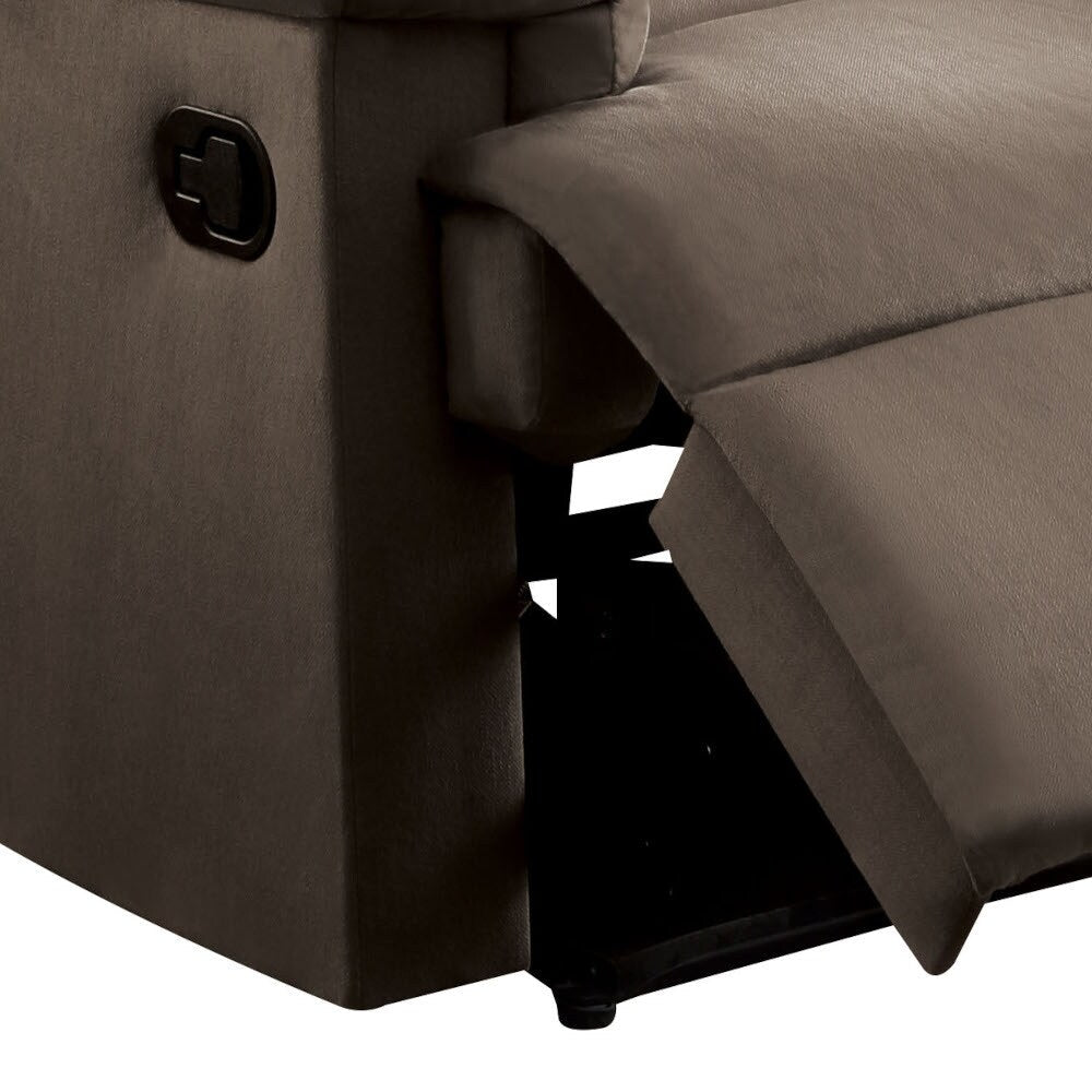 Fauteuil inclinable en tissu tissé marron clair