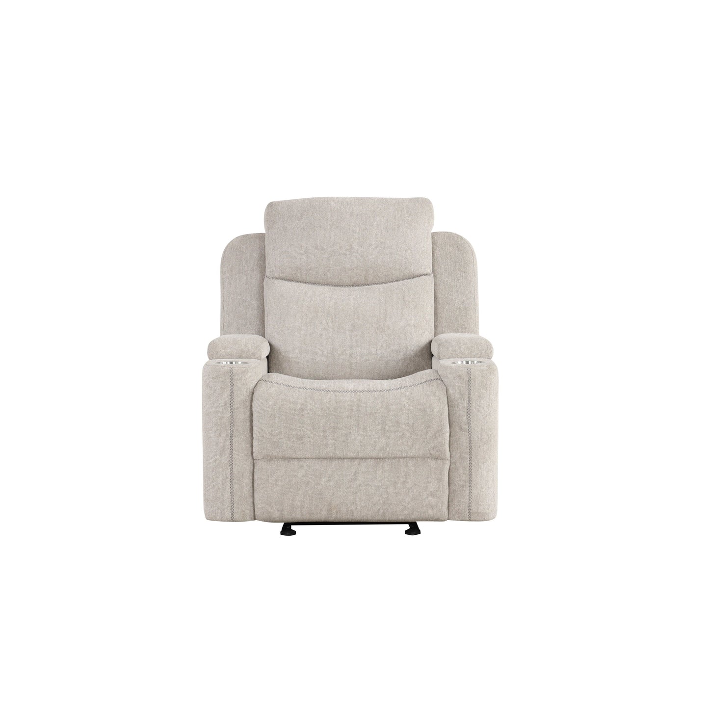 Fauteuil inclinable à mouvement chenille gris clair