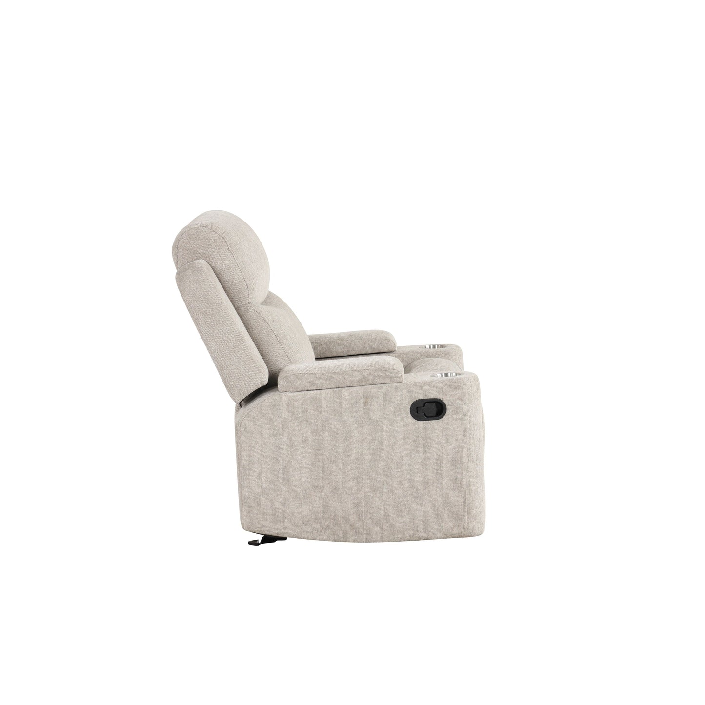 Fauteuil inclinable à mouvement chenille gris clair