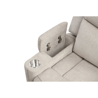 Fauteuil inclinable à mouvement chenille gris clair