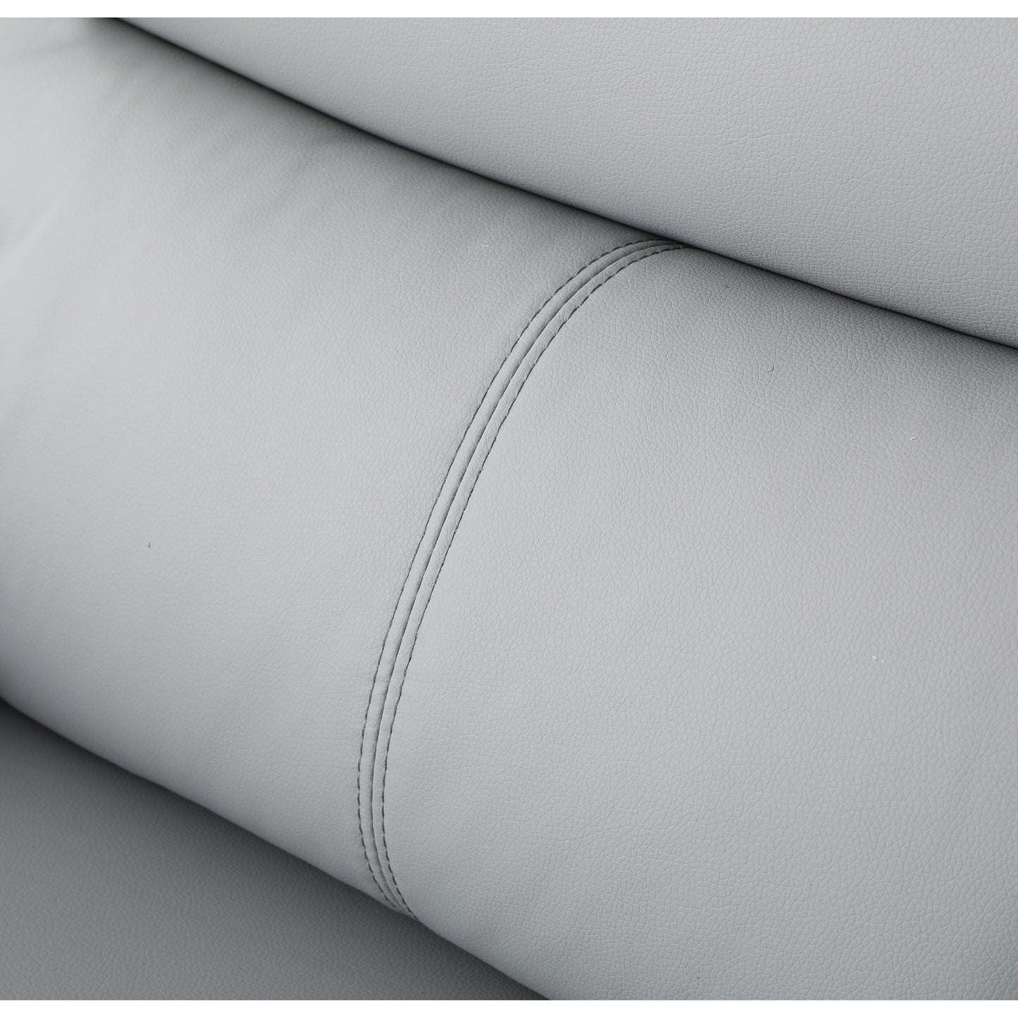 Fauteuil inclinable manuel pivotant à 360° en cuir synthétique gris clair avec protection anti-salissure pour les pieds et tissu anti-rayures pour chats