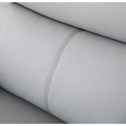 Fauteuil inclinable manuel pivotant à 360° en cuir synthétique gris clair avec protection anti-salissure pour les pieds et tissu anti-rayures pour chats