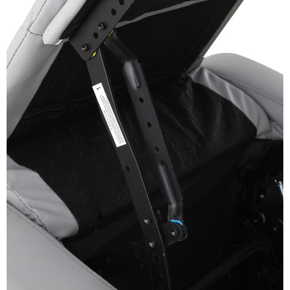 Fauteuil inclinable manuel pivotant à 360° en cuir synthétique gris clair avec protection anti-salissure pour les pieds et tissu anti-rayures pour chats