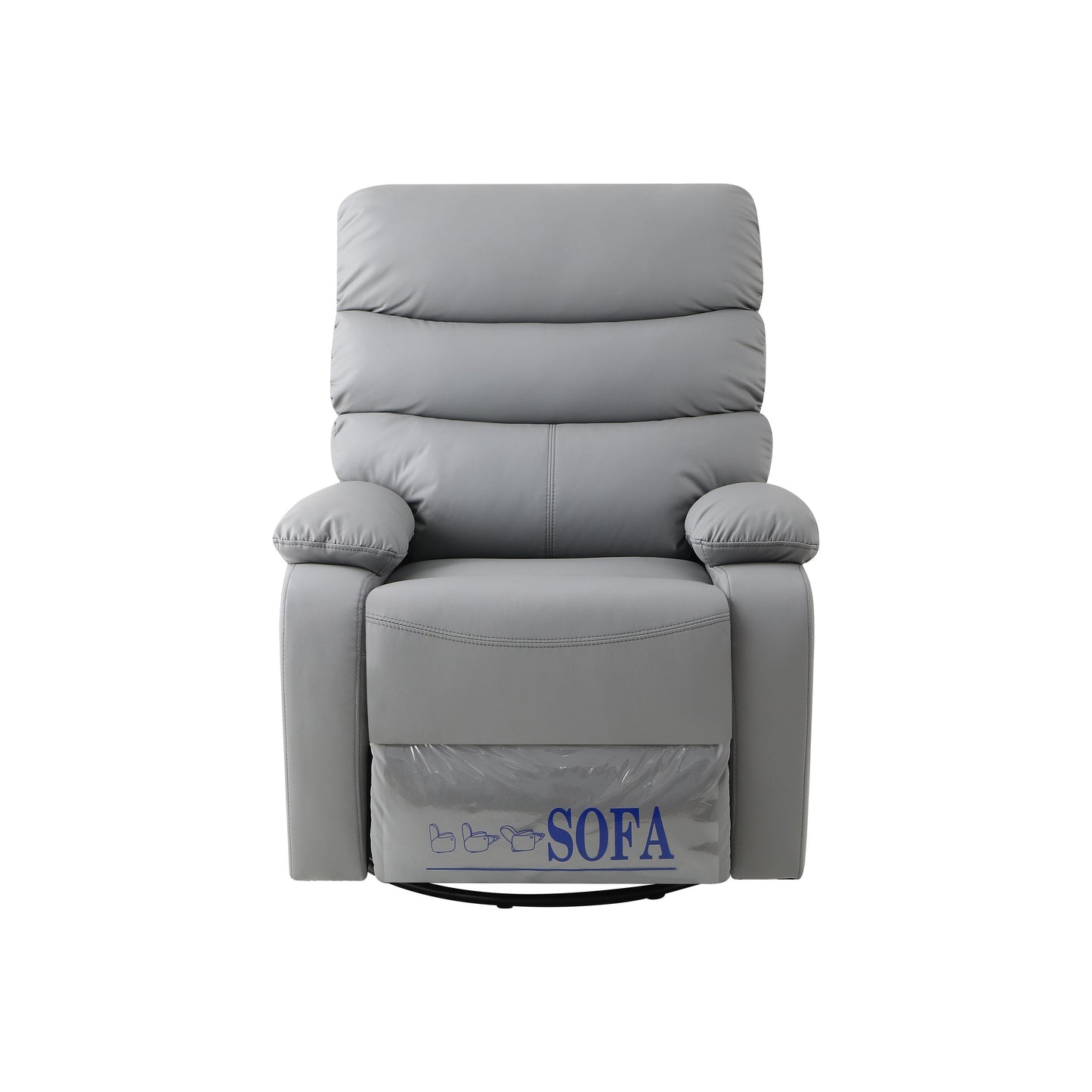 Fauteuil inclinable manuel pivotant à 360° en cuir synthétique gris clair avec protection anti-salissure pour les pieds et tissu anti-rayures pour chats