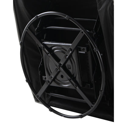 Fauteuil inclinable manuel pivotant à 360° en cuir synthétique gris clair avec protection anti-salissure pour les pieds et tissu anti-rayures pour chats