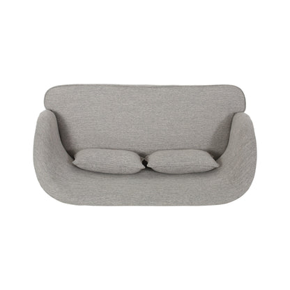 Canapé causeuse rembourré gris clair 49,5 avec pieds en épingle à cheveux polis pour le salon