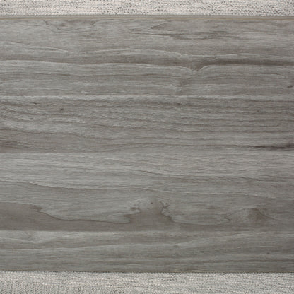 Canapé 3 places gris clair à accoudoirs évasés avec coussins