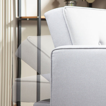 Canapé-lit futon 3 places gris clair moderne 71,65 avec pieds et oreillers en bois massif pour le salon