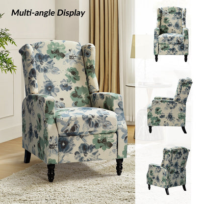 Fauteuil inclinable manuel Damaris de style Mid-Century Modern avec dossier à oreilles par HULALA HOME