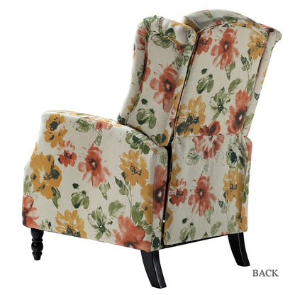 Fauteuil inclinable manuel Damaris de style Mid-Century Modern avec dossier à oreilles par HULALA HOME