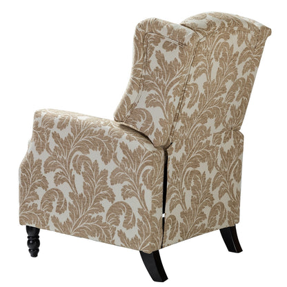 Fauteuil inclinable manuel Damaris de style Mid-Century Modern avec dossier à oreilles par HULALA HOME