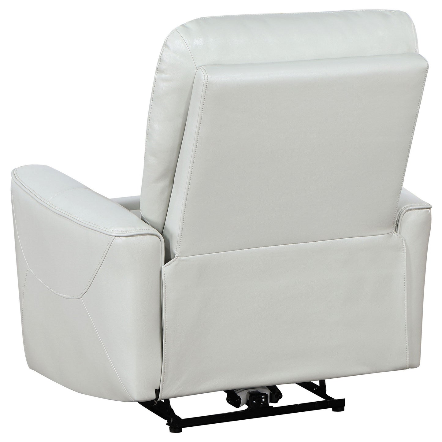 Fauteuil inclinable électrique Lima, similicuir ivoire, port USB, coussins en mousse