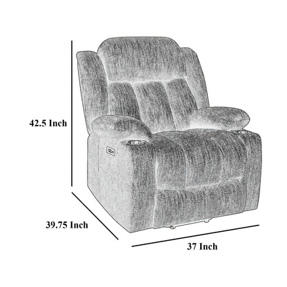 Fauteuil inclinable releveur électrique Limi, marron camel, port USB, porte-gobelets