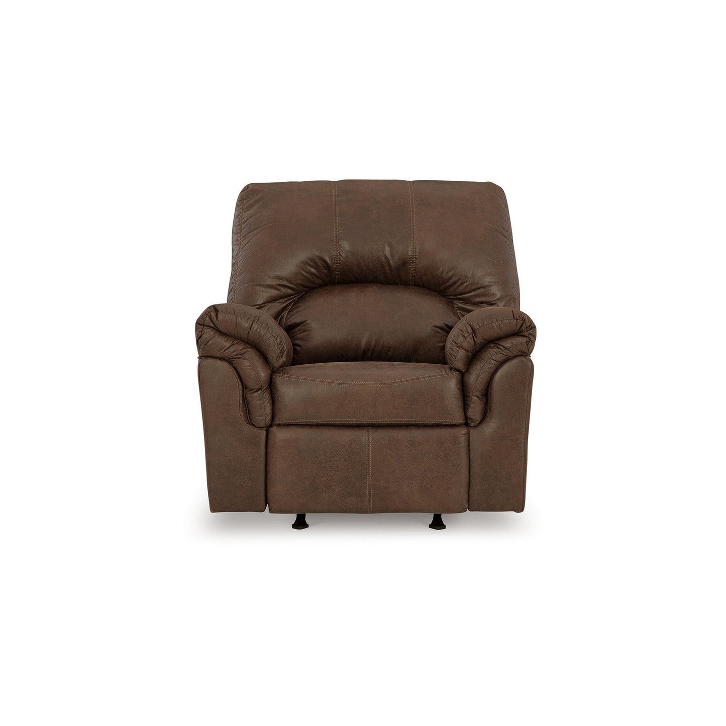 Fauteuil inclinable manuel Limu Accent, similicuir marron classique moelleux
