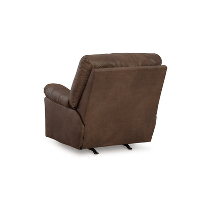 Fauteuil inclinable manuel Limu Accent, similicuir marron classique moelleux