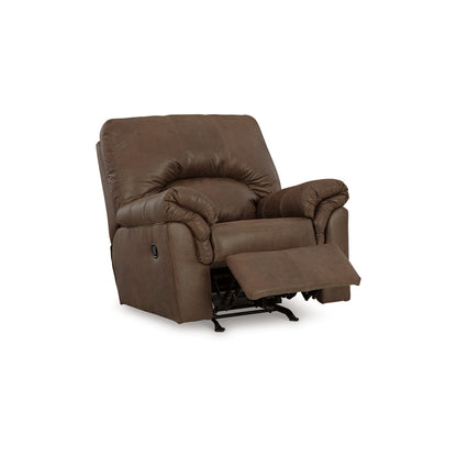 Fauteuil inclinable manuel Limu Accent, similicuir marron classique moelleux