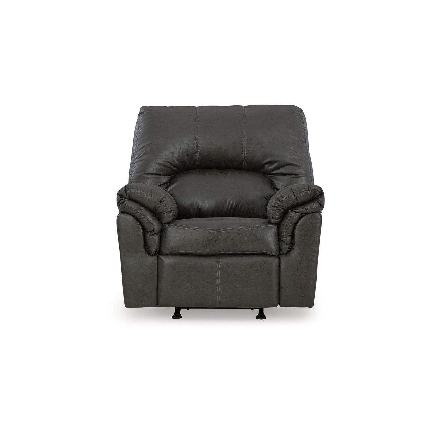 Fauteuil inclinable manuel Limu Accent, similicuir gris classique moelleux