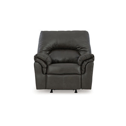 Fauteuil inclinable manuel Limu Accent, similicuir gris classique moelleux
