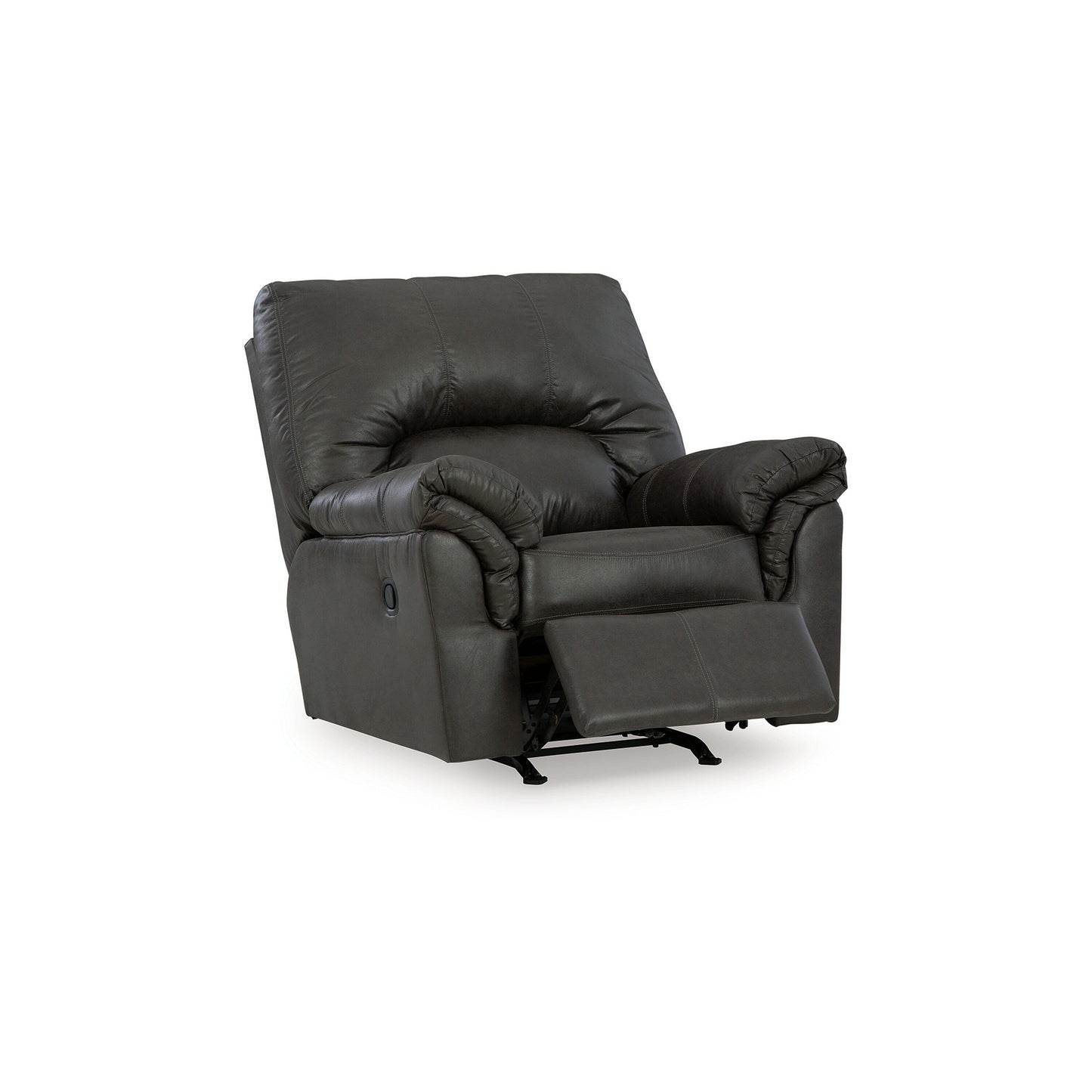 Fauteuil inclinable manuel Limu Accent, similicuir gris classique moelleux