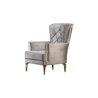 Canapé rembourré en velours Lincove - Construction durable - Gris