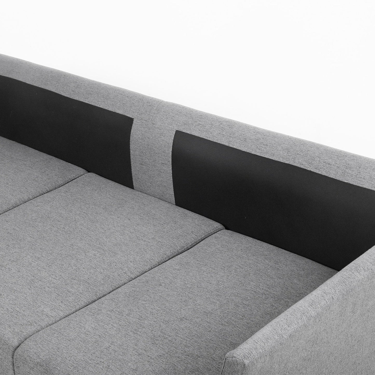 Canapé 3 places amovible en lin avec structure en métal