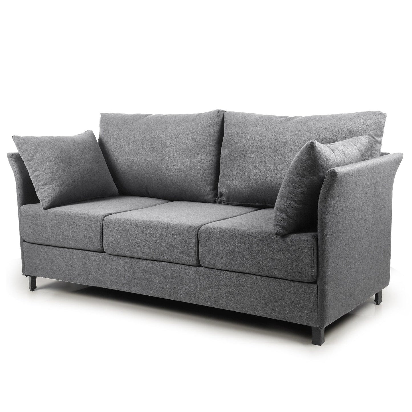 Canapé 3 places amovible en lin avec structure en métal