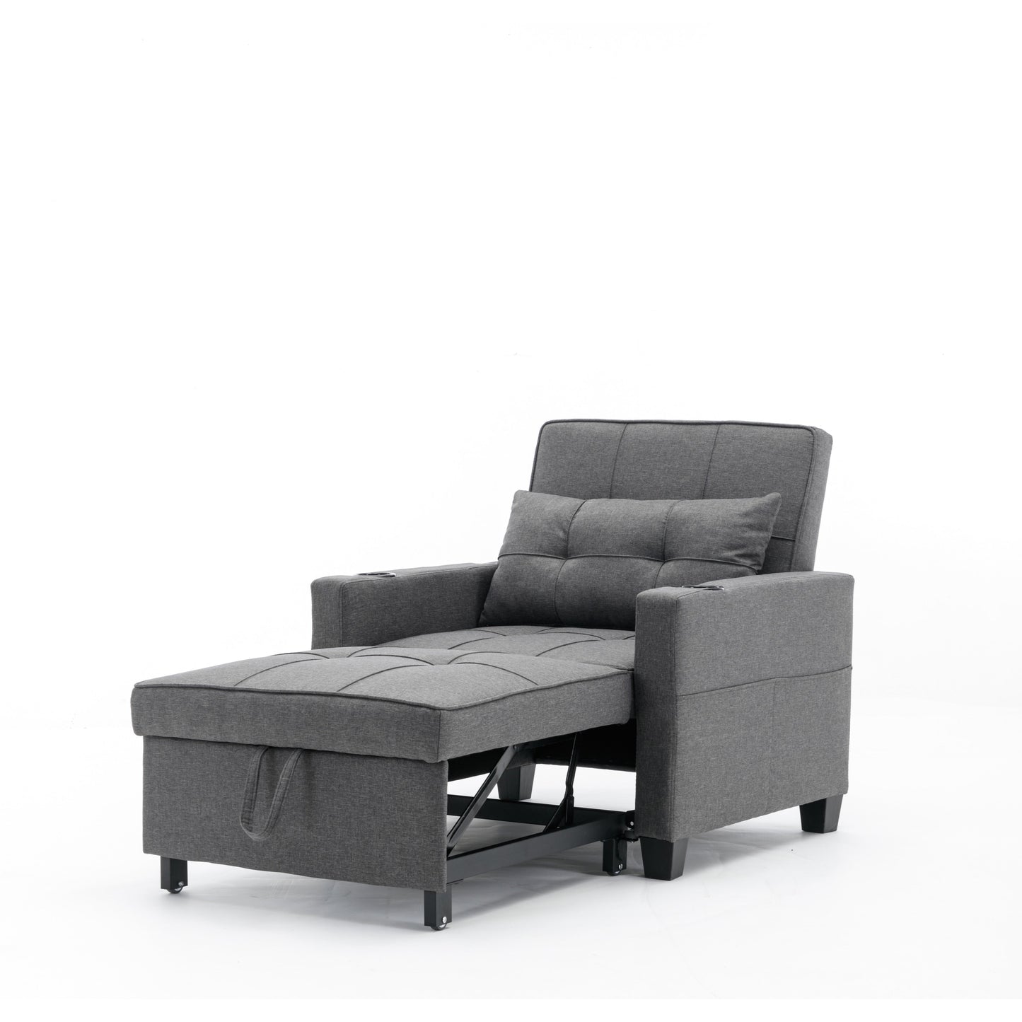 Canapé-lit convertible en lin avec ports USB