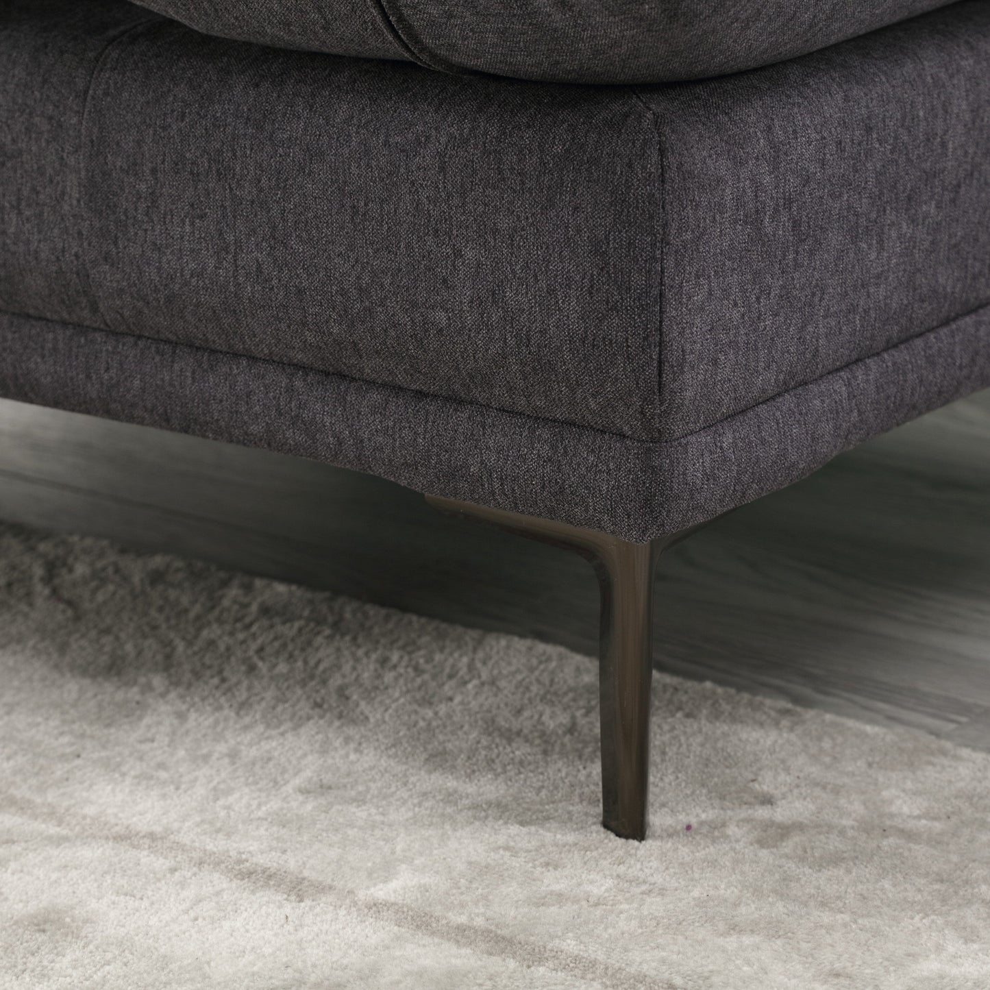 Canapé causeuse en lin avec accoudoirs réglables