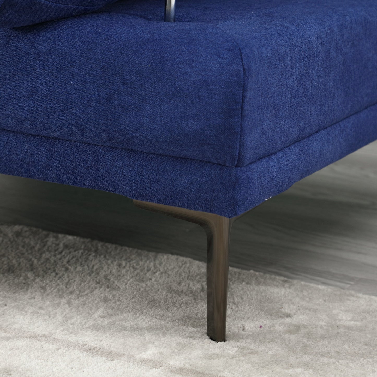 Canapé causeuse en lin avec accoudoirs réglables