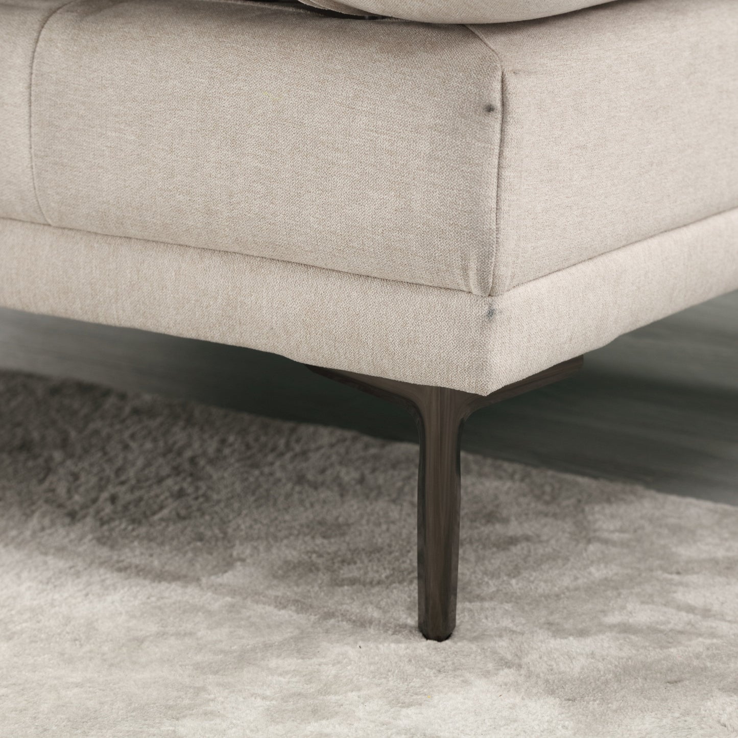 Canapé causeuse en lin avec accoudoirs réglables