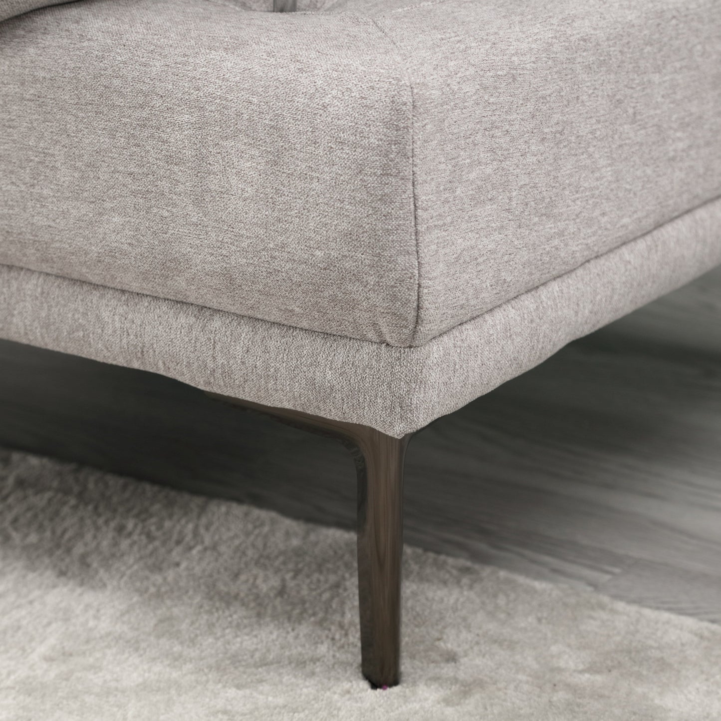 Canapé causeuse en lin avec accoudoirs réglables