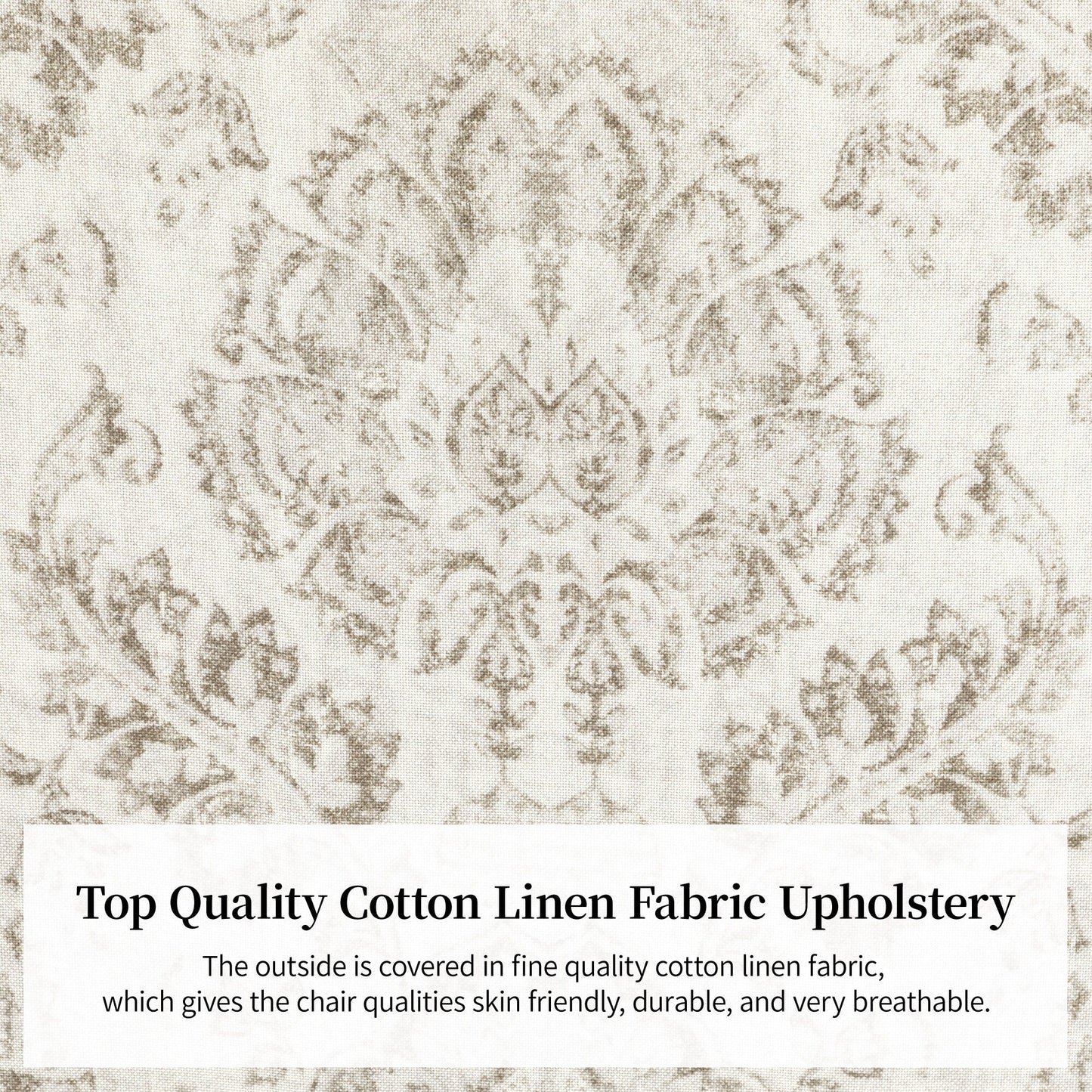 Fauteuil inclinable manuel pivotant en lin avec repose-pieds