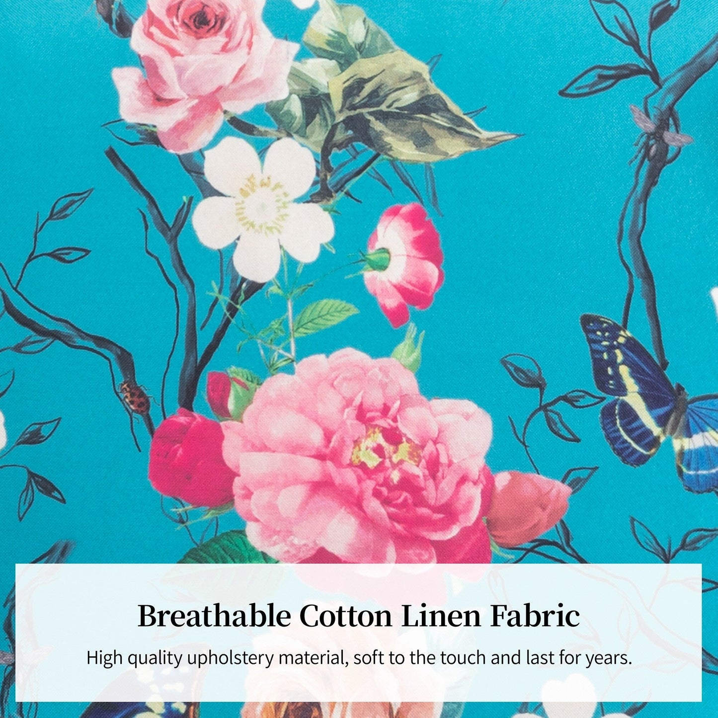 Fauteuil inclinable manuel rembourré en lin avec pieds en bois