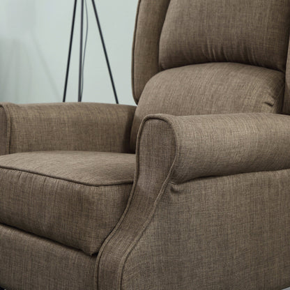 Fauteuil inclinable massant en lin avec fonction chauffante, télécommande et inclinaison manuelle