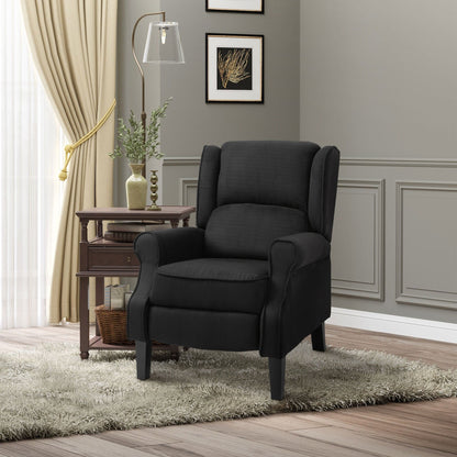 Fauteuil inclinable massant en lin avec fonction chauffante, télécommande et inclinaison manuelle