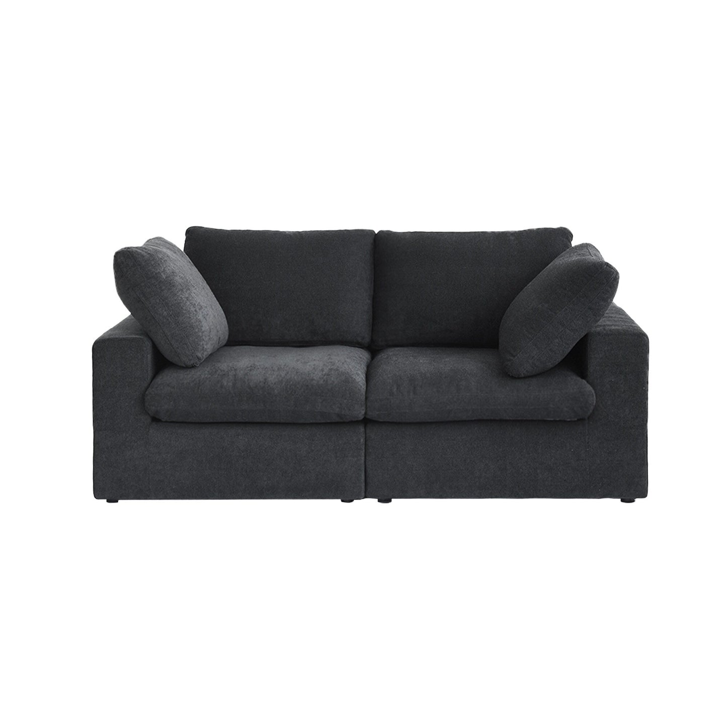 Canapé sectionnel en lin Canapé causeuse rembourré moderne