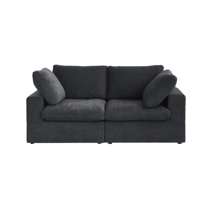 Canapé sectionnel en lin Canapé causeuse rembourré moderne