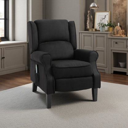 Canapé inclinable rembourré en lin avec chauffage et deux moteurs de massage, inclinaison manuelle et télécommande