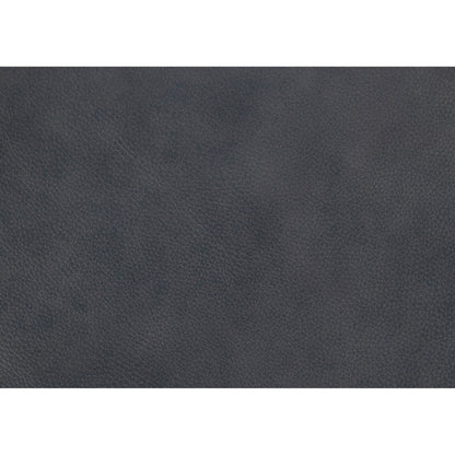 Canapé Lisa 88 pouces, cuir pleine fleur gris et croûte de cuir, bois massif marron