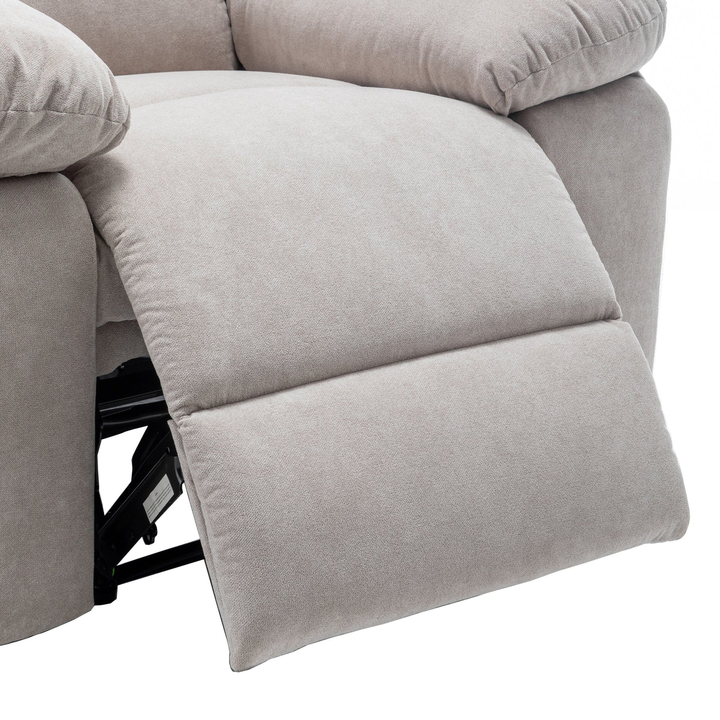 Canapé inclinable simple pour salon, fauteuil inclinable en velours à relevage électrique avec massage et chauffage réglables et poche latérale, position infinie