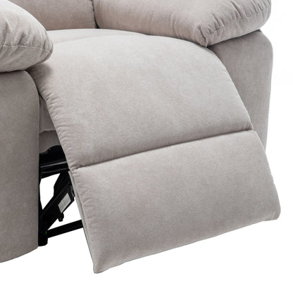 Canapé inclinable simple pour salon, fauteuil inclinable en velours à relevage électrique avec massage et chauffage réglables et poche latérale, position infinie