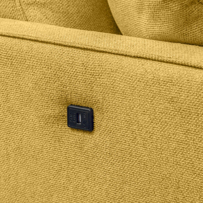 Canapé 3 places en tissu imperméable Living Space avec port de charge USB
