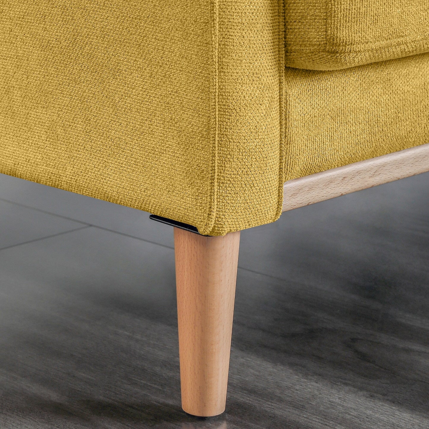 Canapé 3 places en tissu imperméable Living Space avec port de charge USB