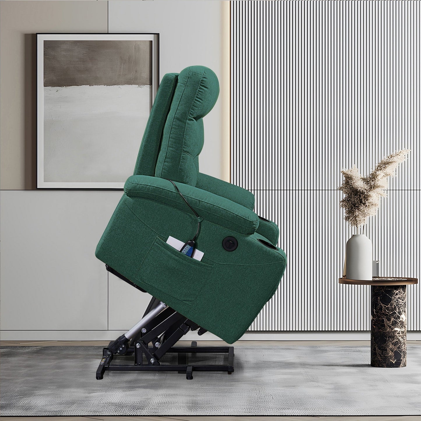 Fauteuil inclinable électrique Liyasi avec massage et chauffage pour personnes âgées