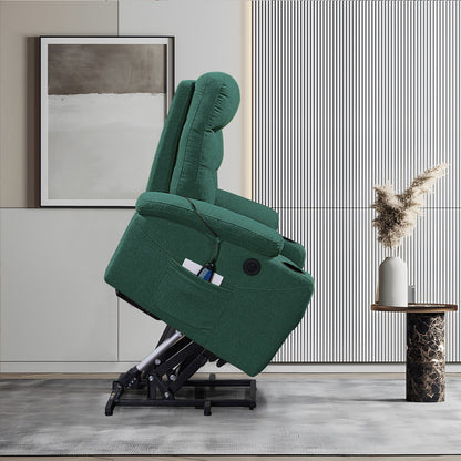 Fauteuil inclinable électrique Liyasi avec massage et chauffage pour personnes âgées