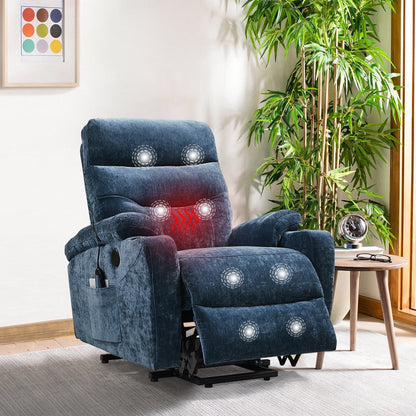 Fauteuil inclinable électrique Liyasi avec massage et chauffage pour personnes âgées