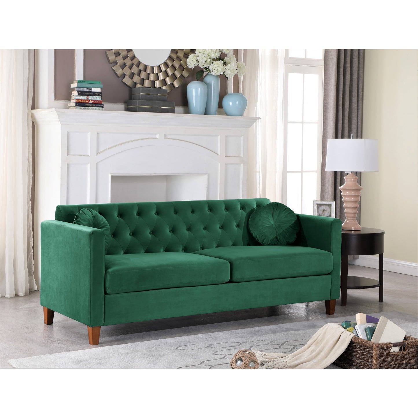 Canapé Chesterfield classique en velours Lory Kitts
