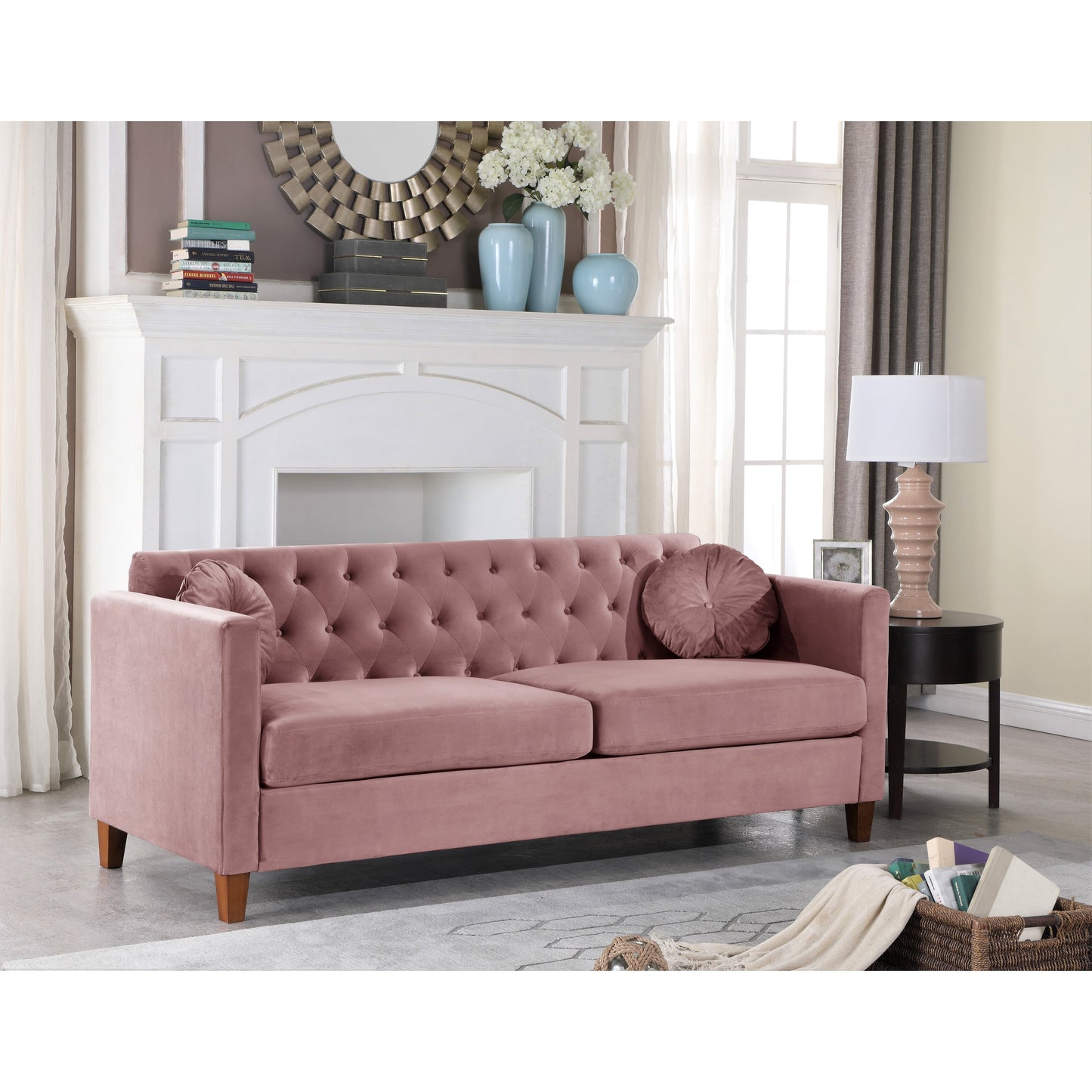Canapé Chesterfield classique en velours Lory Kitts